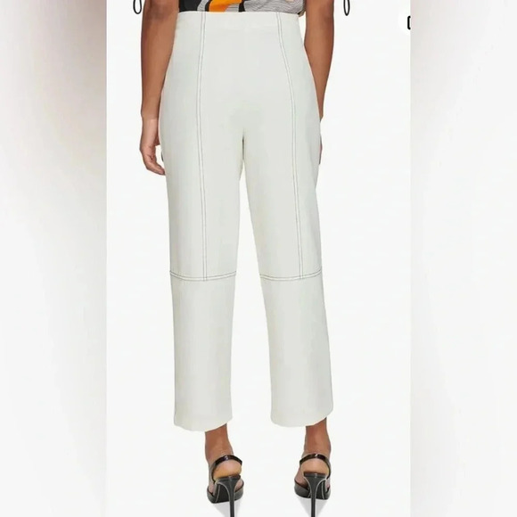 NWT Karl lagerfeld women’s contrast trim cropped pantss - Picture 2 of 10